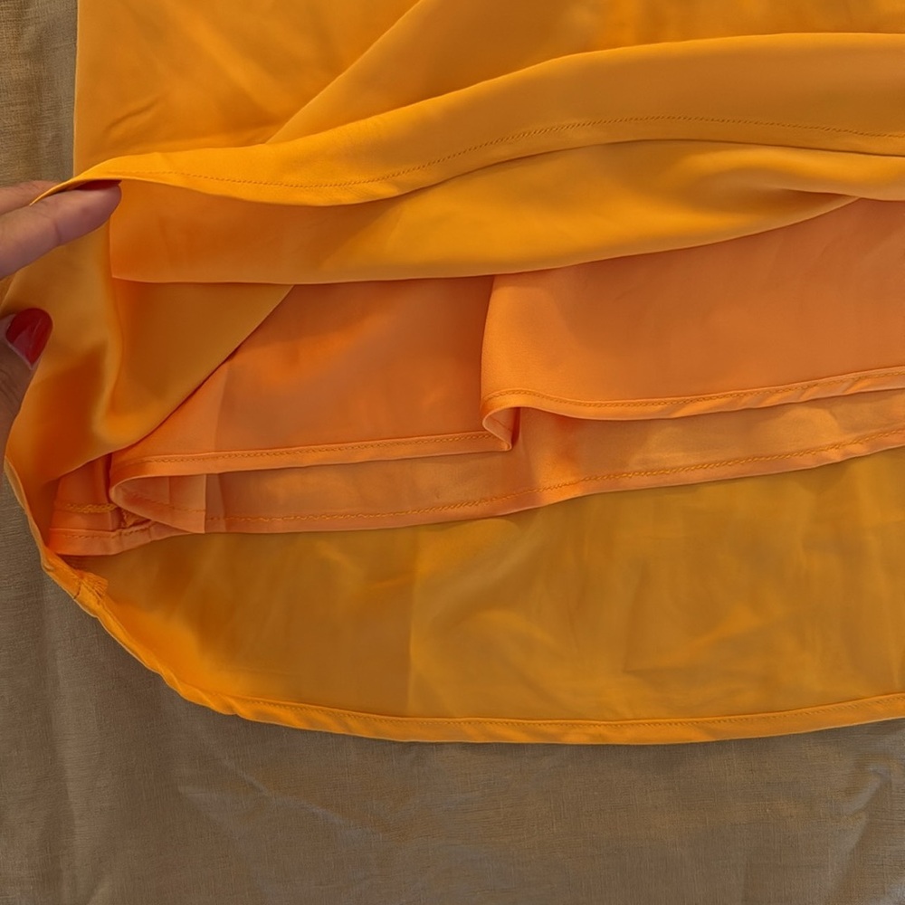 Meshki Tangerine Gold Satin Maxi Skirt - Picture 5 of 6